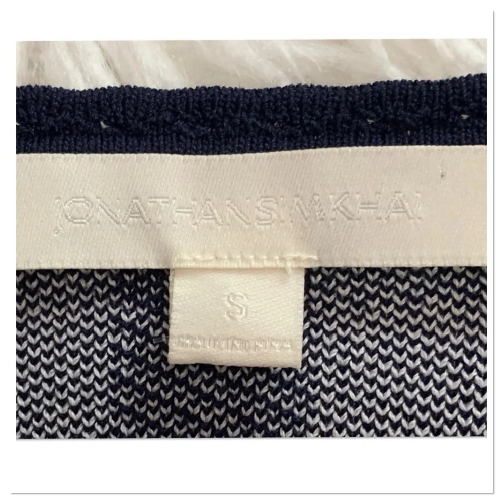 Jonathan Simkhai Gingham Knit Mini Dress Blue White Size Small